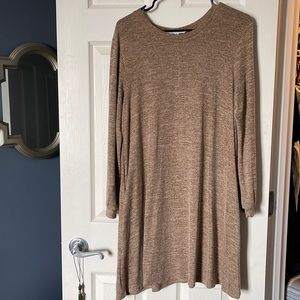 Brown heavy t-shirt dress